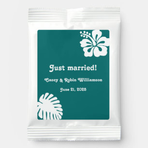 Tropical Hibiscus in Teal Drink Mix