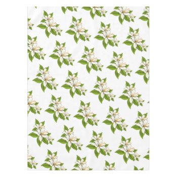Tropical Hibiscus In White Tablecloth by randysgrandma at Zazzle