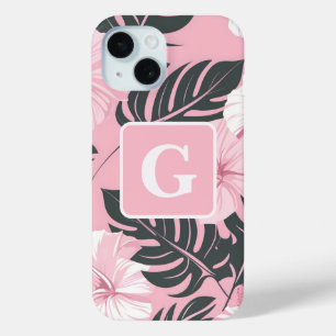 Tropical Hibiscus Monogram fleece blanket iPhone 15 Case