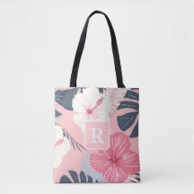 Tropical Hibiscus Monogram personalized