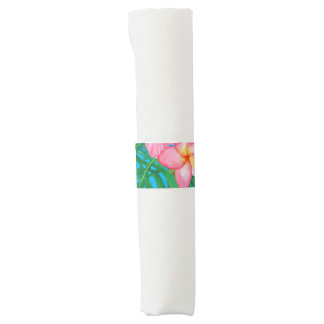 Tropical Hibiscus Napkin - Congratulations Napkin Bands