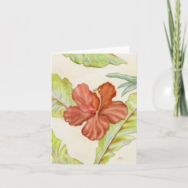 Tropical Hibiscus Notecard (Front)