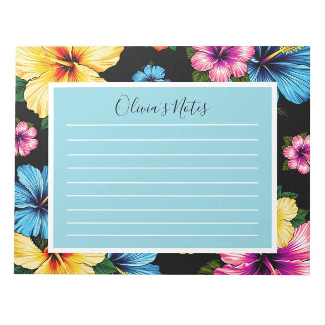 Tropical Hibiscus Notepad (Front)