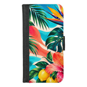 Tropical Hibiscus Paradise Botanical Art iPhone 8/7 Wallet Case