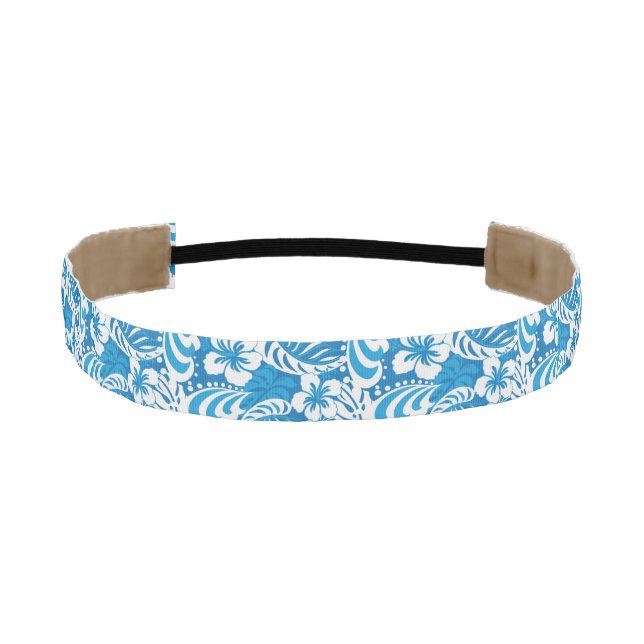 Tropical Hibiscus Pattern Athletic Headband (Front)