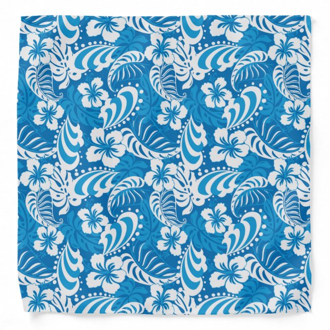 Tropical Hibiscus Pattern Bandana (Front)