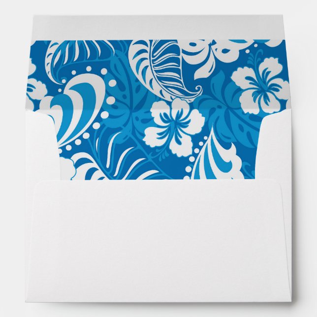 Tropical Hibiscus Pattern Envelope (Back (Bottom))