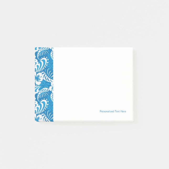 Tropical Hibiscus Pattern Post-it Notes (Front)