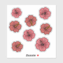 Tropical hibiscus pattern