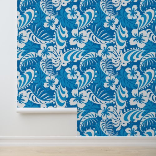 Tropical Hibiscus Pattern Wallpaper