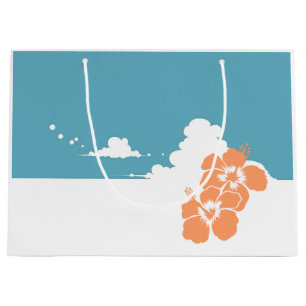 Tropical Hibiscus-Summer Resort Design Large Gift Bag