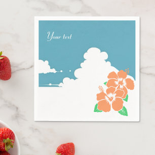 Tropical Hibiscus Summer Wedding Napkins