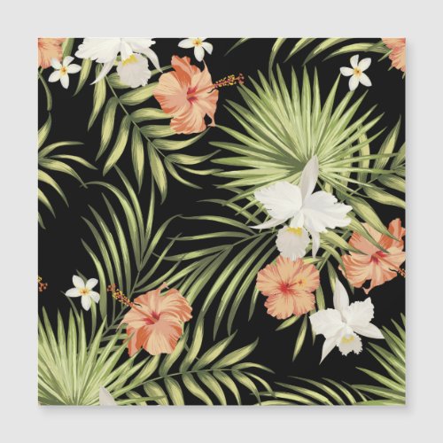 Tropical Hibiscus Vintage Floral Pattern