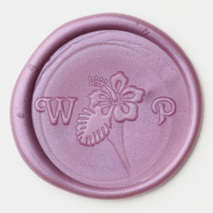 Tropical Hibiscus Wax Seal Sticker