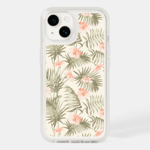 Tropical Hisbiscus Palm Tree Pattern OtterBox iPhone 14 Case
