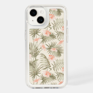 Tropical Hisbiscus Palm Tree Pattern Speck iPhone 14 Case