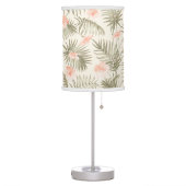 Tropical Hisbiscus Palm Tree Pattern Table Lamp (Left)