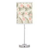 Tropical Hisbiscus Palm Tree Pattern Table Lamp (Back)