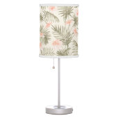 Tropical Hisbiscus Palm Tree Pattern Table Lamp (Right)