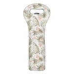 Tropical Hisbiscus Palm Tree Pattern Wine Bag