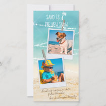 Tropical Holiday 2-Photo Beach Christmas Card