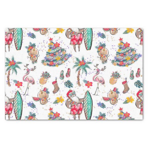 Tropical Holiday Christmas Tissue Paper