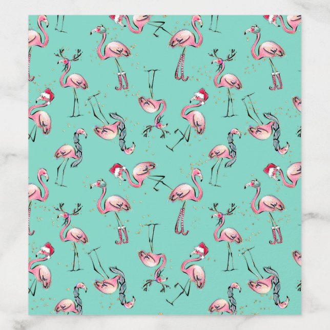 Tropical Holiday Christmas Wrapping Paper Envelope Liner (Design)