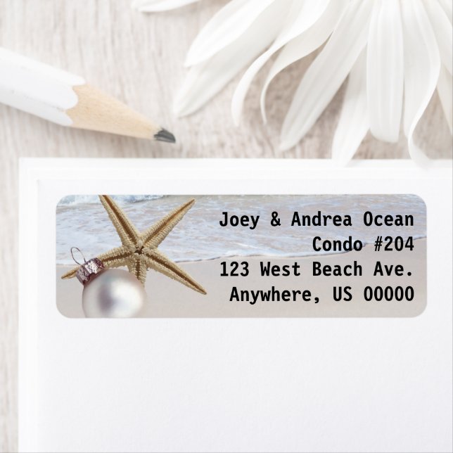 Tropical Holiday Custom Address Labels Large (Insitu)