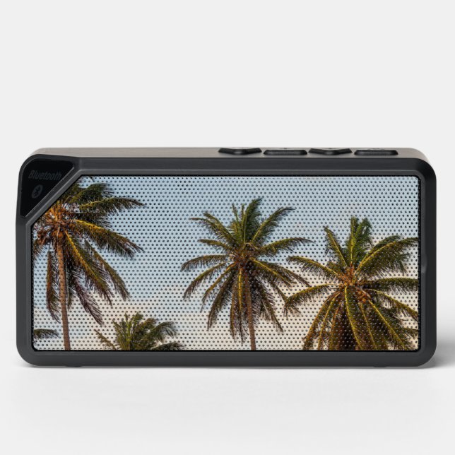 Tropical Holiday Palm Trees Bluetooth Speaker (Front)