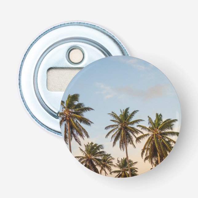 Tropical Holiday Palm Trees Bottle Opener (Front)