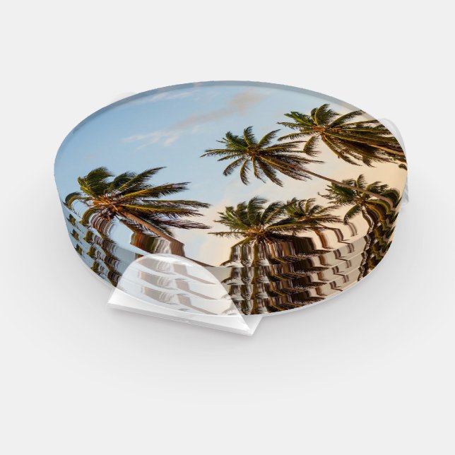 Tropical Holiday Palm Trees Coaster Set (Set)