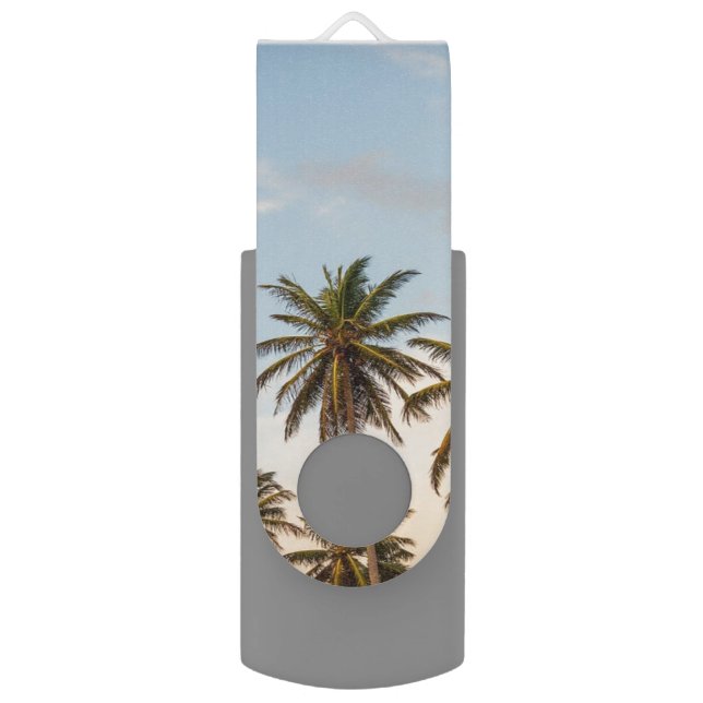 Tropical Holiday Palm Trees Flash Drive (Front Vertical)