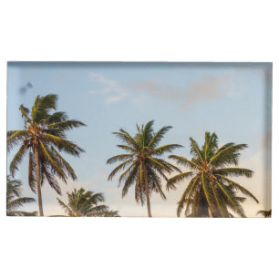 Tropical Holiday Palm Trees Place Card Holder