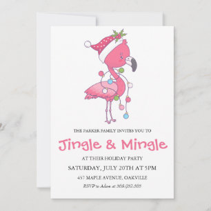 tropical holiday party invitations