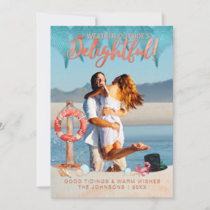 Tropical Holidays Christmas in Florida Photo Holiday Card