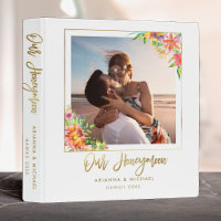 Tropical Honeymoon Gold Hand-lettered Chic Photo