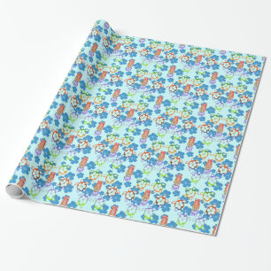Tropical Honu And Tikis Wrapping Paper