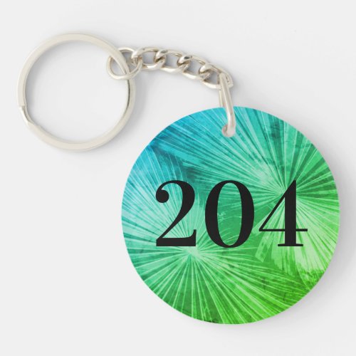 Tropical hotel room number custom palm leaf photo keychain