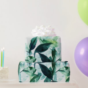 Tropical house plant Leaf Watercolor Wrapping Paper