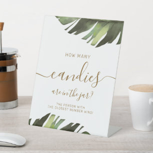 Tropical How Many Candies Are In The Jar Sign