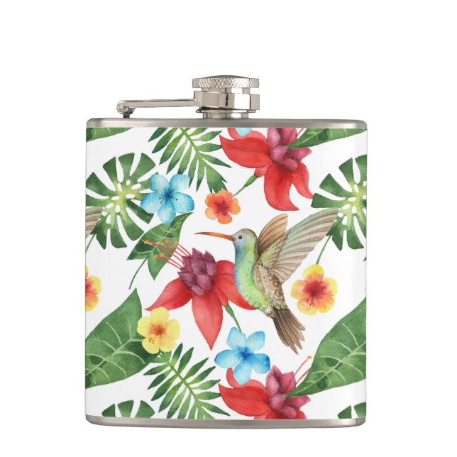 Tropical Hummingbird Flask (Front)