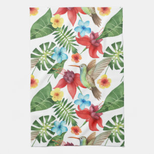 Tropical Hummingbird Kitchen Towel