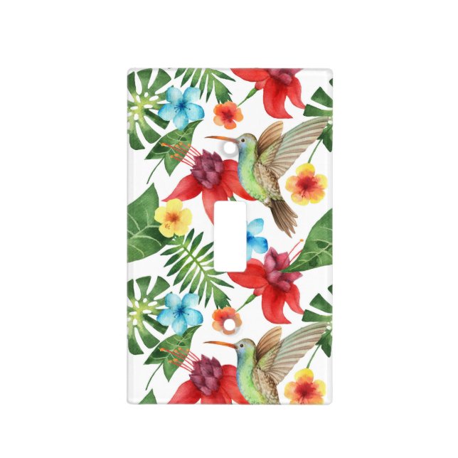 Tropical Hummingbird Light Switch Cover (Front)