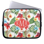 Tropical Hummingbird | Monogram Laptop Sleeve