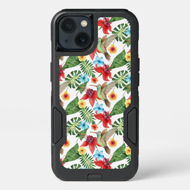 Tropical Hummingbird Otterbox iPhone Case (Back)