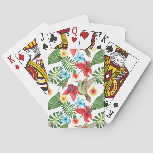 Tropical Hummingbird Poker Cards (Back)