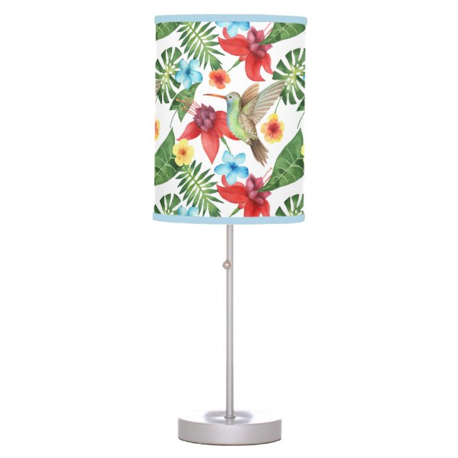 Tropical Hummingbird Table Lamp (Front)