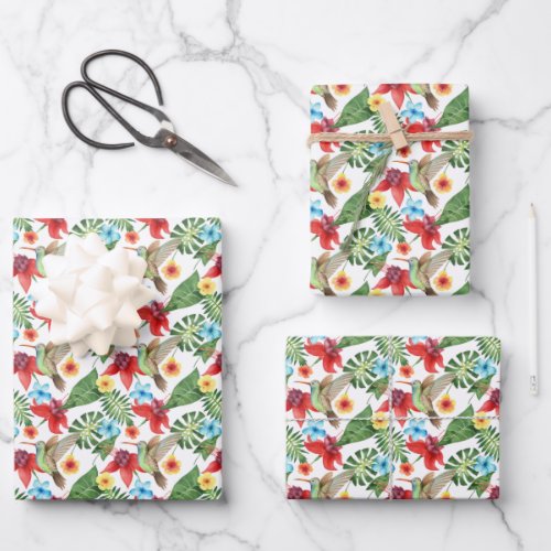 Tropical Hummingbird Wrapping Paper Sheets