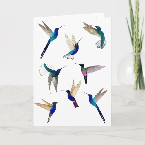Tropical Hummingbirds  Card