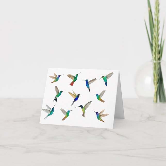 Tropical Hummingbirds Card (Front)